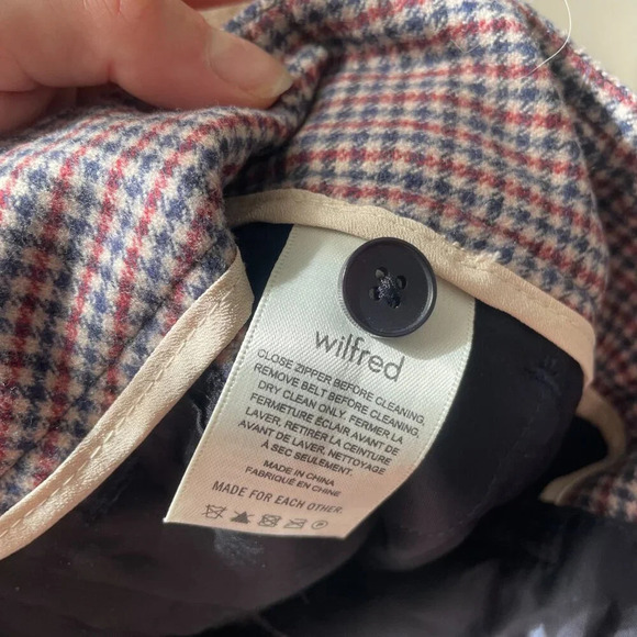 Aritzia Wilfred The New Tie-Front Wool Cashmere Jallade Pant Eliot Plaid Size 4 - Picture 8 of 9